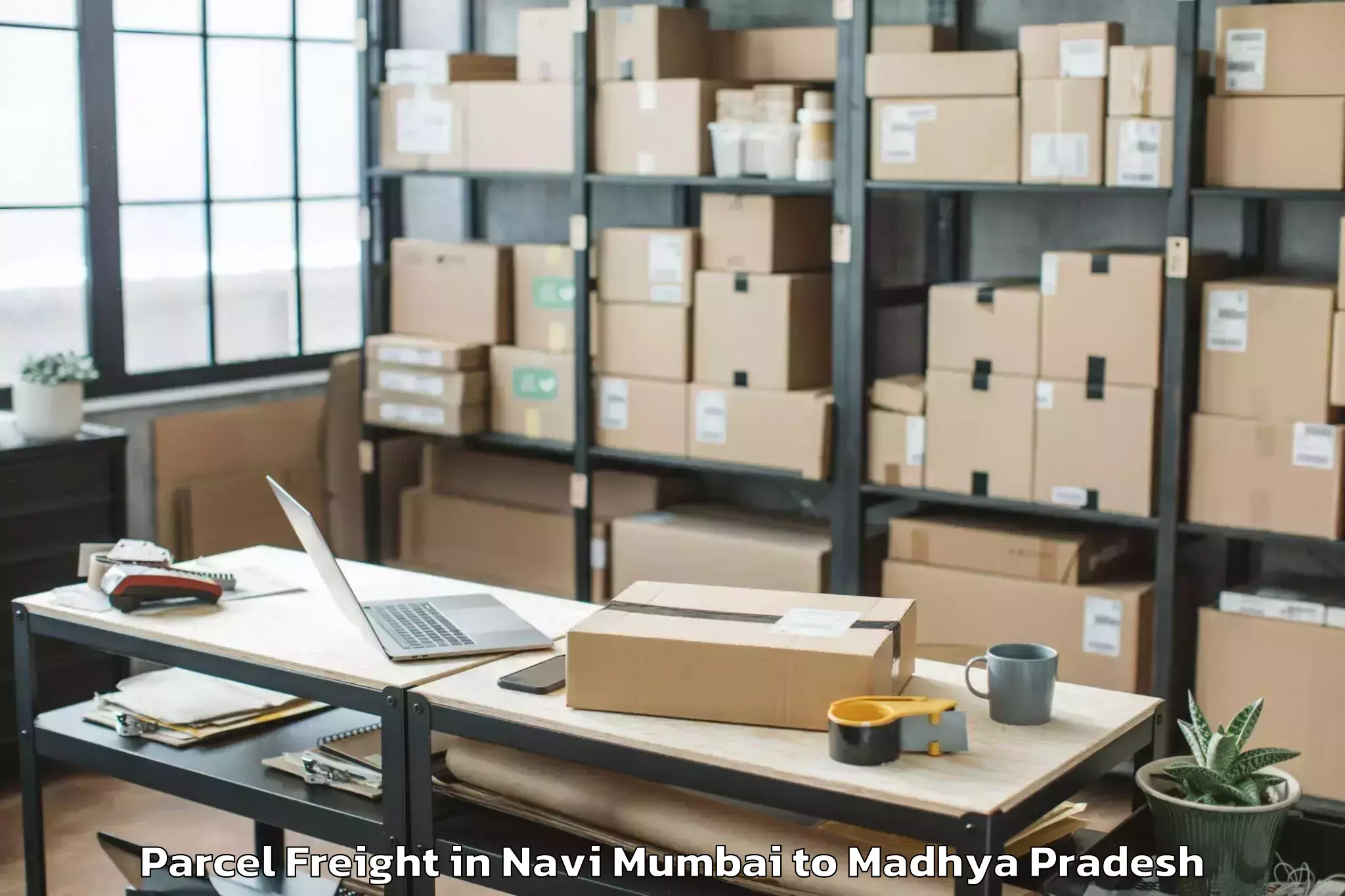 Easy Navi Mumbai to Khajuraho Parcel Freight Booking